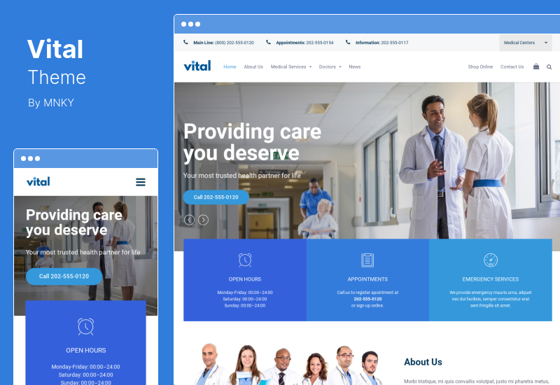 Vital Theme - WordPress Theme für Gesundheit, Medizin und Wellness