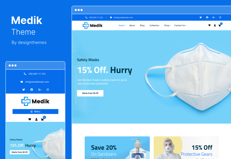 Tema Medik - Tema WooCommerce Toko Medis