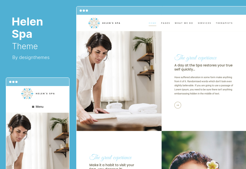 Helen Spa Theme - Tema WordPress Kosmetik Kecantikan