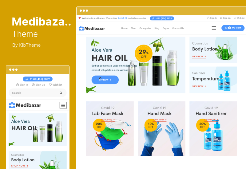 Medibazar 主题 - 医疗 WooCommerce 主题