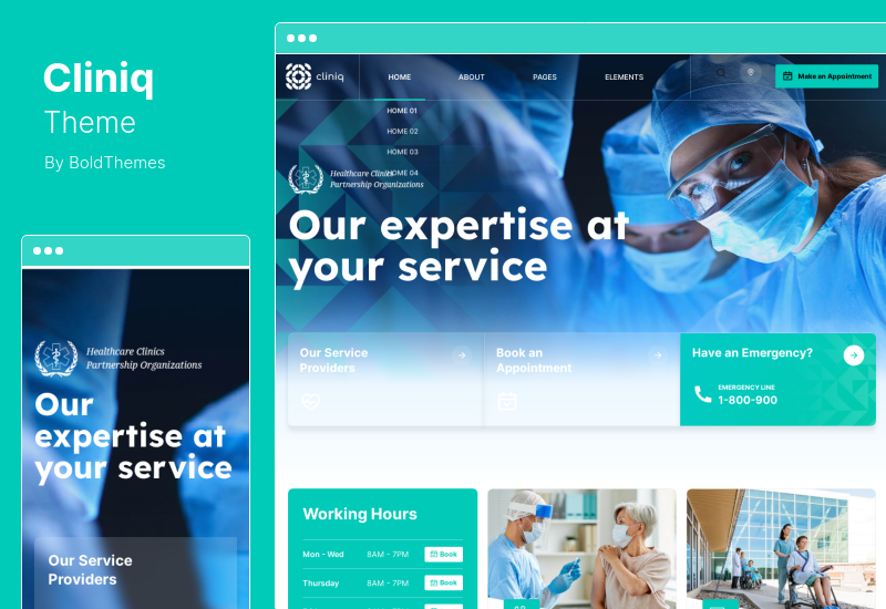 Cliniq Theme - Doctor, Health & Medical WordPress Theme