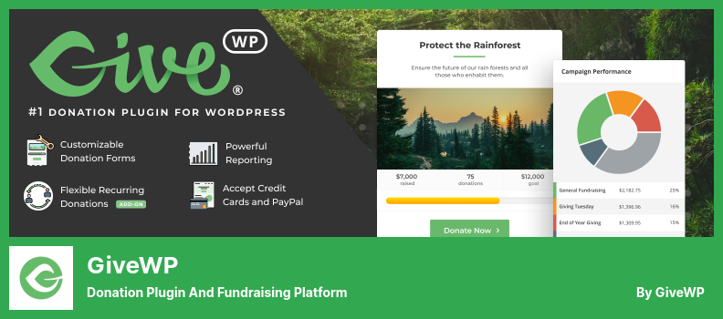 GiveWP Plugin - Plugin per le donazioni e piattaforma di raccolta fondi