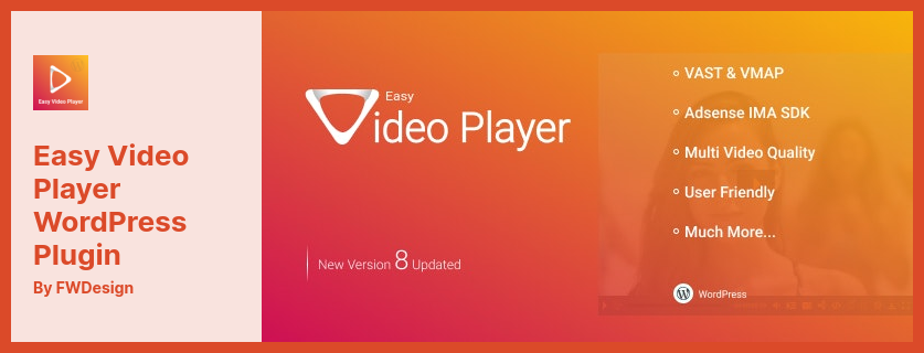 Плагин Easy Video Player WordPress — мощный адаптивный плагин видеоплеера для WordPress и WooCommerce