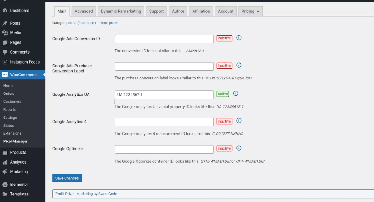 لقطة شاشة لقائمة Pixel Manager