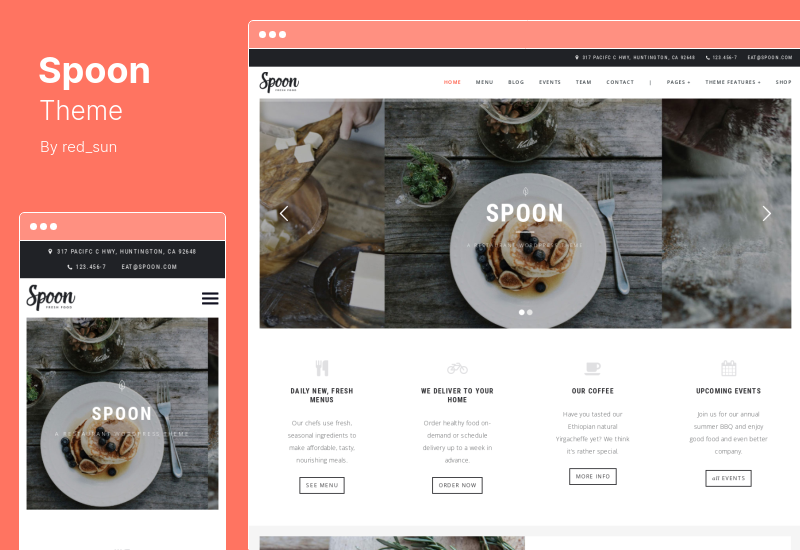 Spoon Theme: un tema premium de WordPress para restaurante con capacidad de respuesta