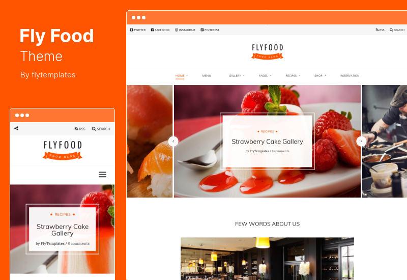 Tema FlyFood - Tema WordPress per Ristorazione e Cibo