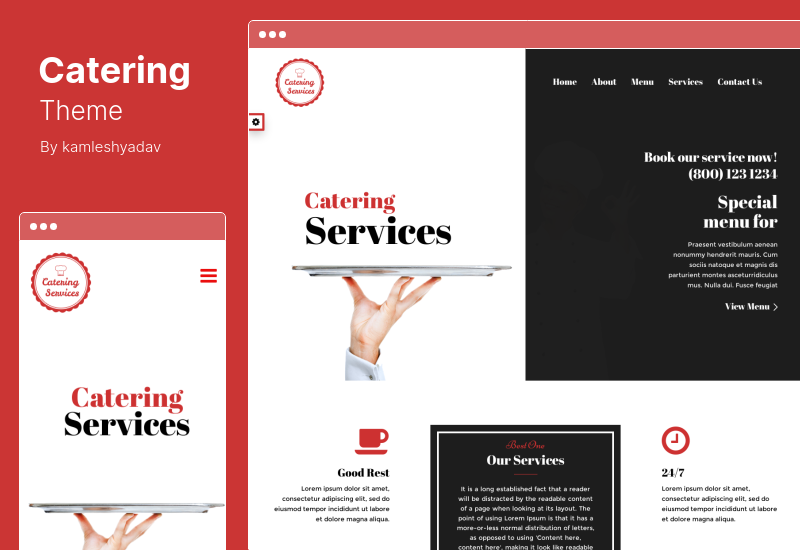 Tema de catering - Tema de WordPress para catering