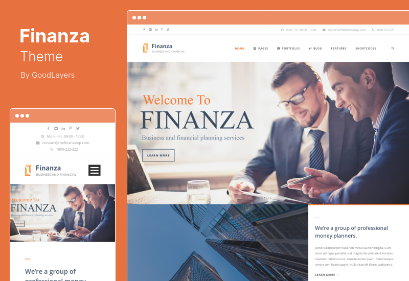 Tema Finanza - Tema WordPress de negócios e financeiro