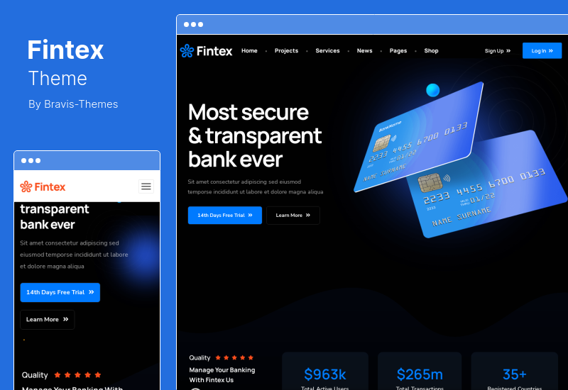 Fintex Theme - ที่ปรึกษา & การเงิน WordPress Theme