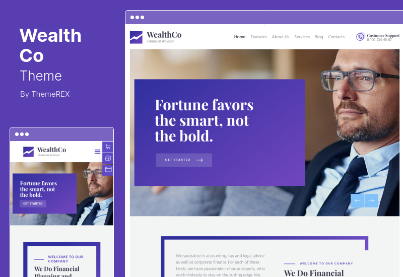 WealthCo Theme - Um novo tema WordPress de consultoria financeira e de negócios