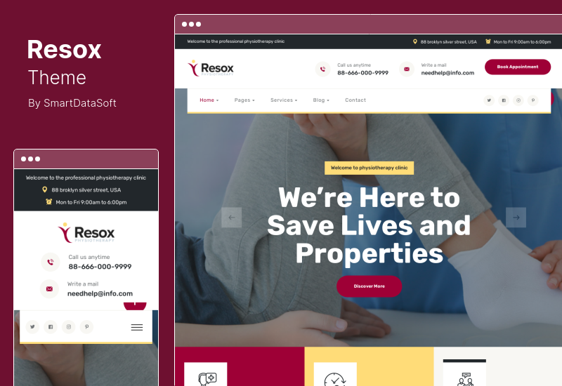 Tema Resox - Tema WordPress Fisioterapi