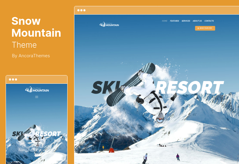 Snow Mountain Theme – WordPress Theme für Skigebiete und Snowboardschulen