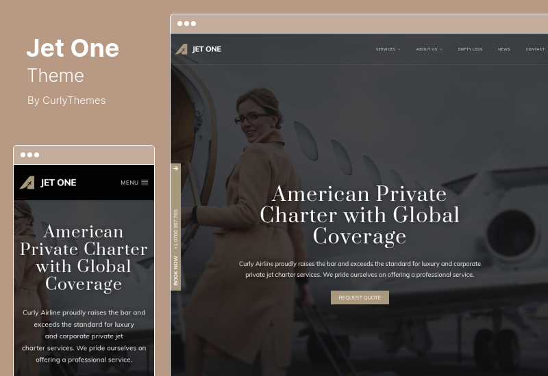 Tema Jet One - Tema WordPress per compagnie aeree private