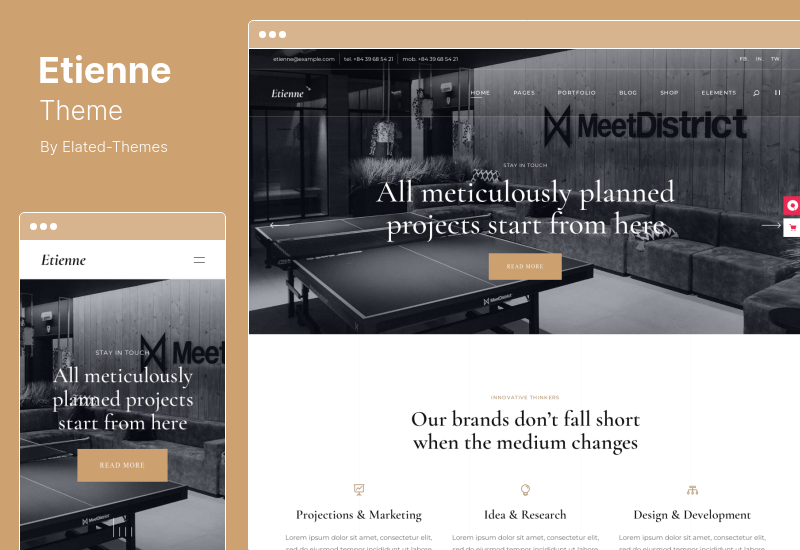 ธีม Etienne - ธีม WordPress ธุรกิจ