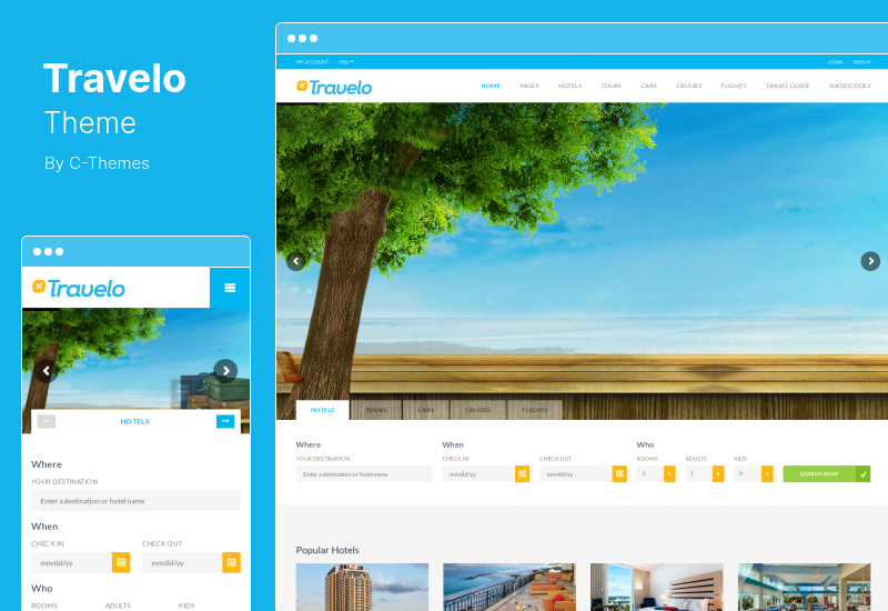 Tema Travelo - Tema WordPress reattivo per la prenotazione di viaggi/tour