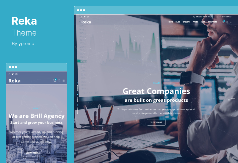 Tema Reka - Un tema WordPress aziendale alla moda