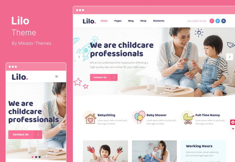 Tema Lilo - Tema WordPress de creche infantil