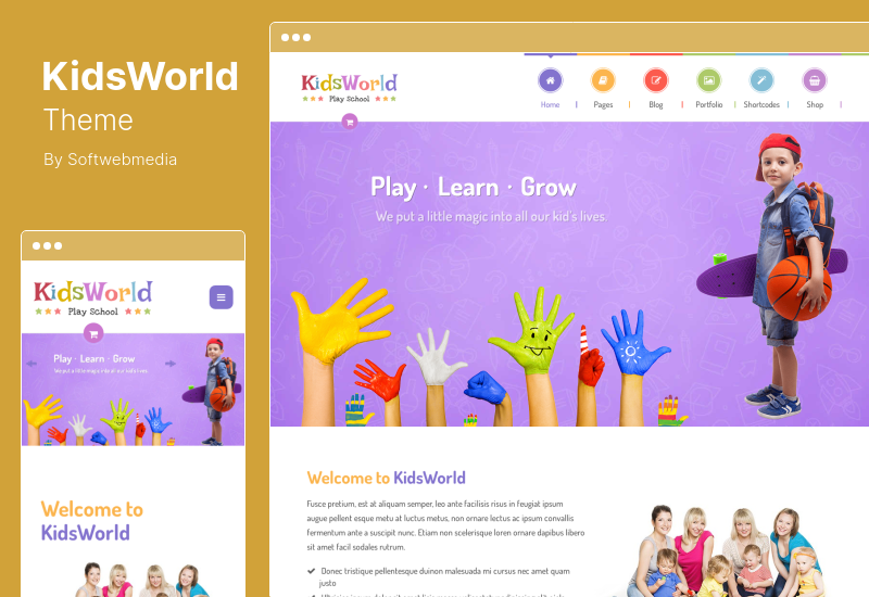 Thème KidsWorld - Thème WordPress pour la garde d'enfants de la maternelle