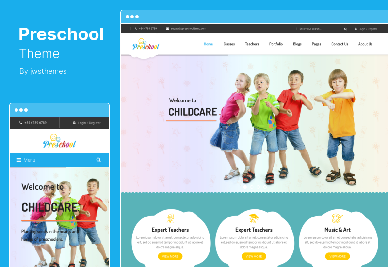 Preschool Theme - Тема WordPress для детских садов