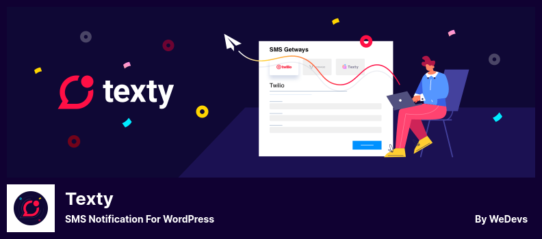 Plugin Texty - Notificação SMS para WordPress