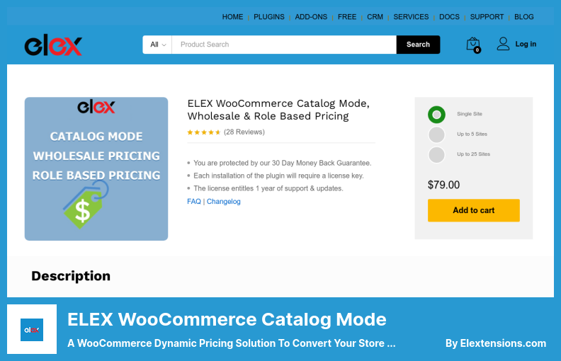 Plugin Mode Katalog WooCommerce ELEX - Solusi Harga Dinamis WooCommerce untuk Mengonversi Toko Anda menjadi Katalog