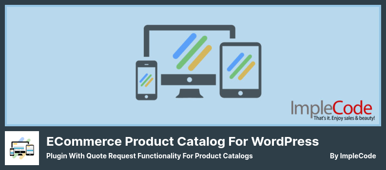 eCommerce Product Catalog Plugin - 製品カタログの見積もり依頼機能を備えたプラグイン