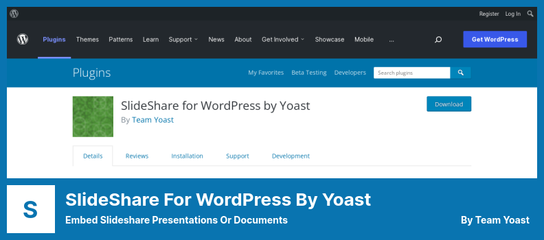 SlideShare for WordPress by Yoast Plugin — встраивание презентаций или документов Slideshare