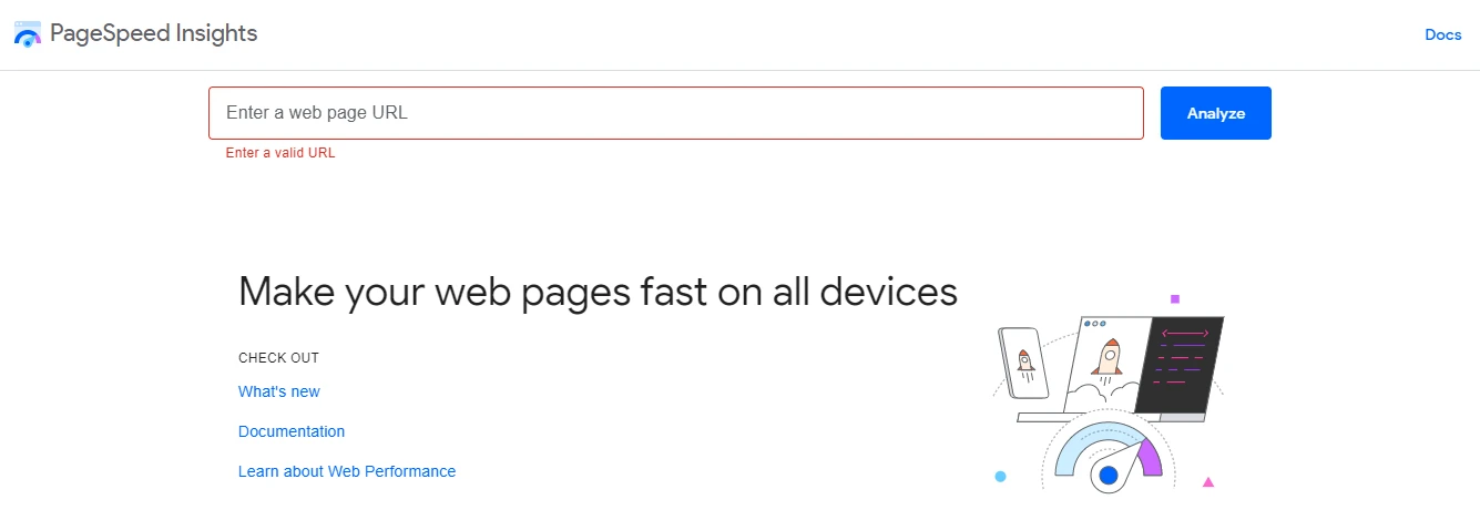 หน้าแรกของ PageSpeed ​​Insights - เครื่องมือที่จะช่วยให้คุณตอบได้ว่าเว็บไซต์ของฉันเร็วแค่ไหน