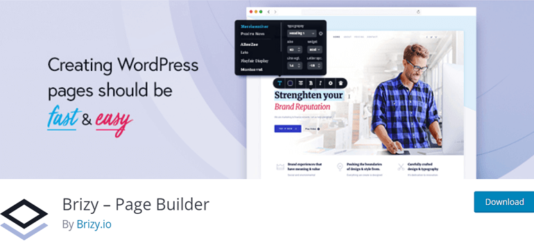 Плагин Brizy для WordPress