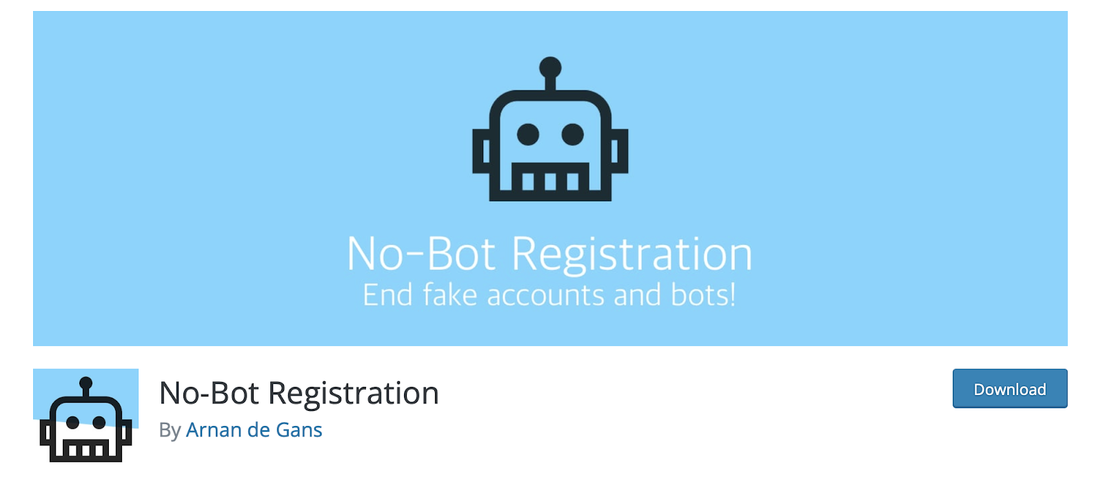 Wtyczka No-Bot Registration