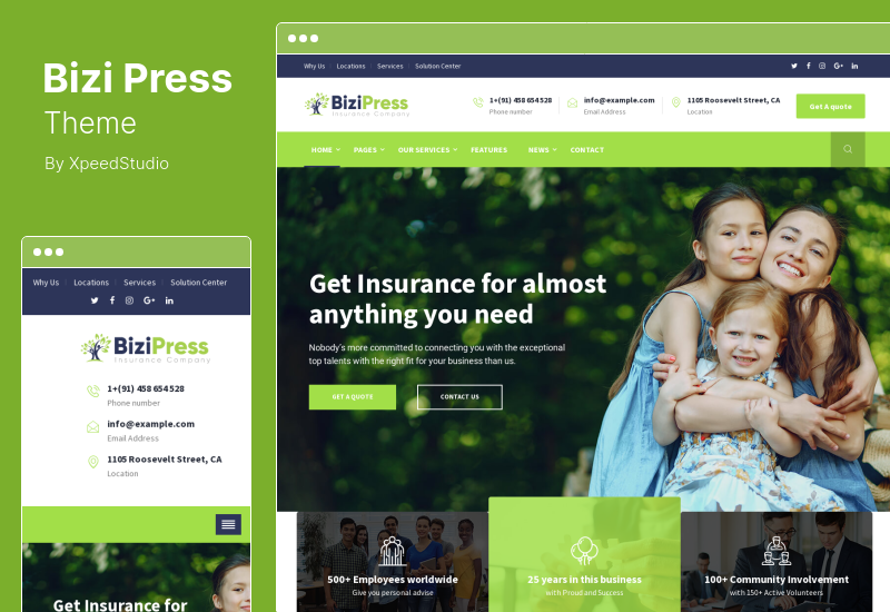 Thème BiziPress - Thème WordPress Agence Finance Assurance