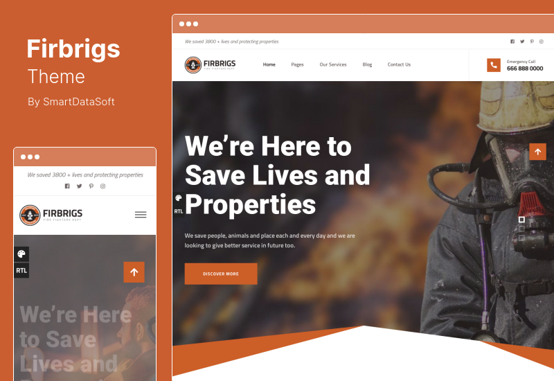 Thème Firbrigs - Thème WordPress du service d'incendie