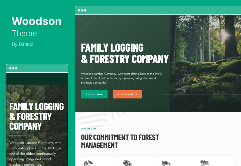 Thème Woodson - Thème WordPress pour la foresterie et l'exploitation forestière