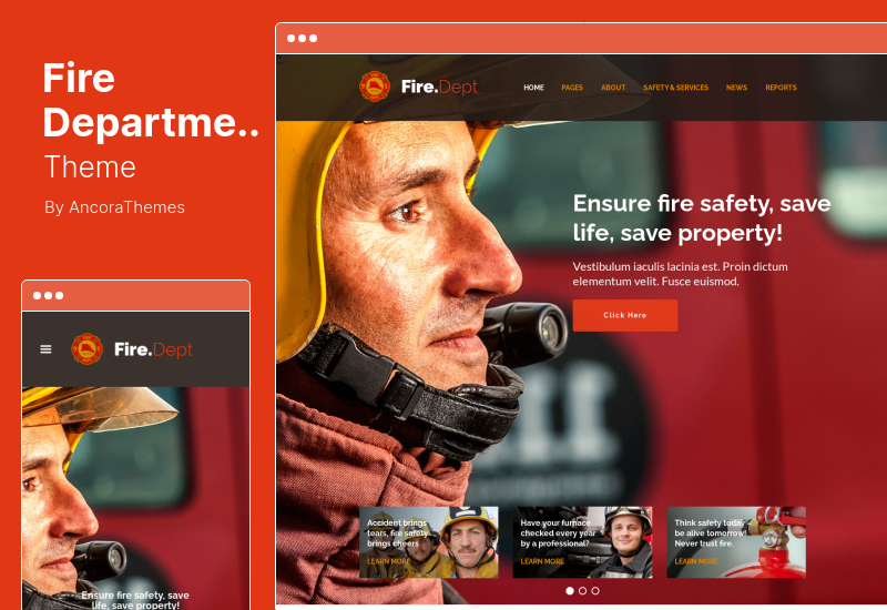 Thème du service d'incendie - Thème WordPress de la station FD et de la sécurité