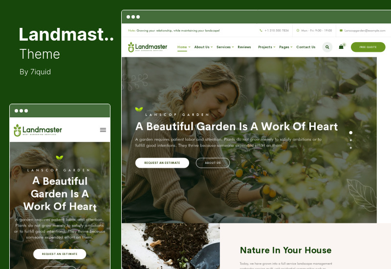 Tema Landmaster - Tema WordPress de jardim e paisagismo