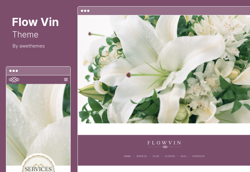 FlowVin Teması - Vintage Çiçek Dükkanı WordPress Teması