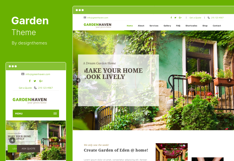 Garden Theme - Landschaftsgärtnerisches WordPress Theme