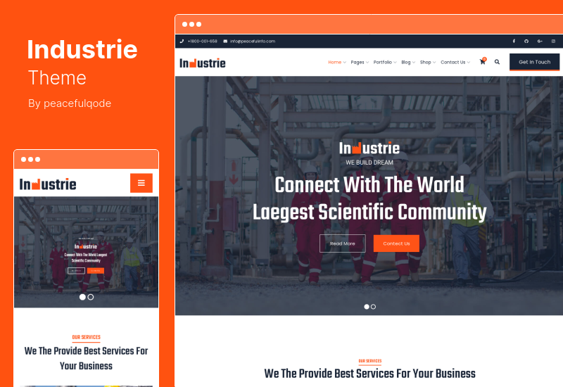 Industrie Theme - Тема WordPress для индустрии