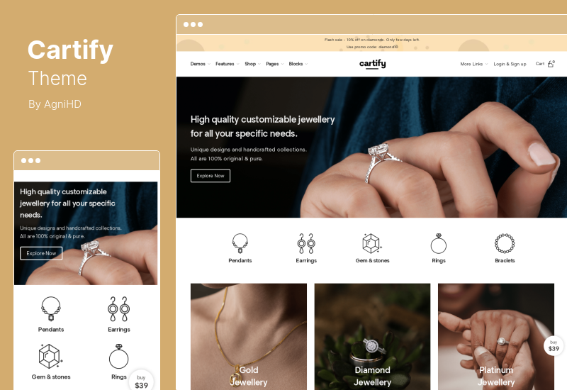 ธีม Cartify - WooCommerce Gutenberg WordPress Theme