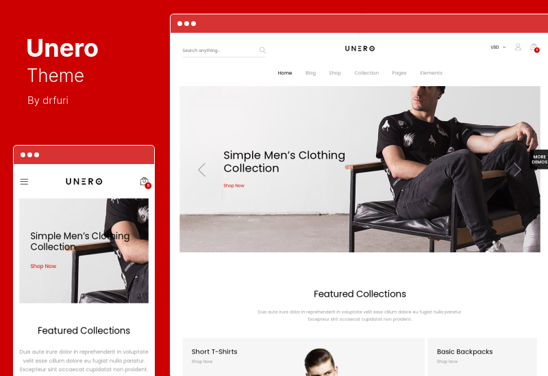 Tema Unero - Tema minimalista de WordPress AJAX WooCommerce