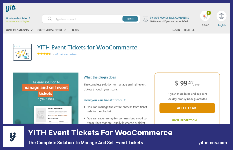 WooCommerce プラグインの YITH イベント チケット - イベント チケットを管理および販売するための完全なソリューション