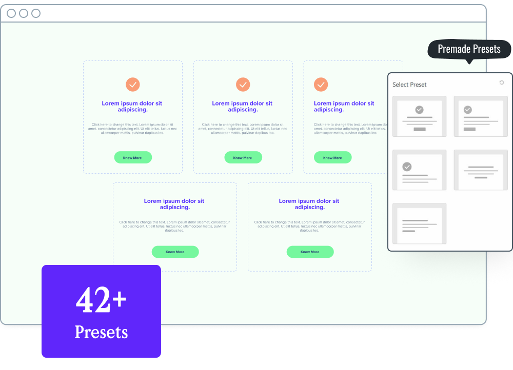 Predefinições pré-fabricadas Spectra 3