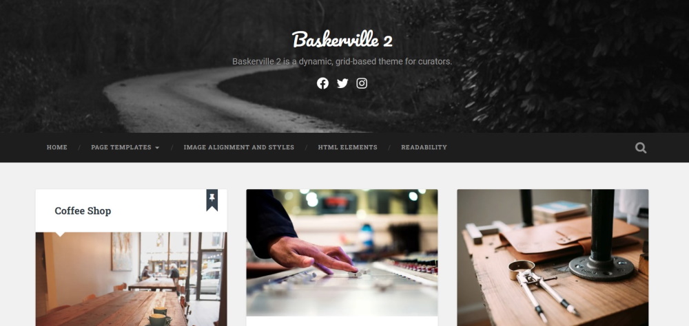 Baskerville 2 WordPress テーマのデモ