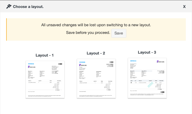 Options de mise en page des factures dans le plug-in de factures PDF