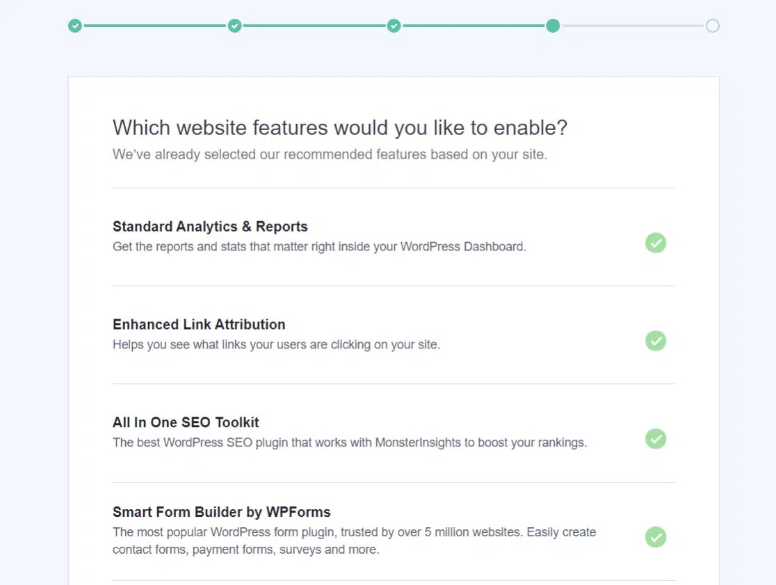 Habilitar funciones del sitio web