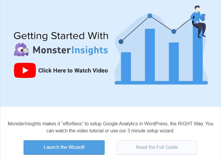 Asistente de configuración de MonsterInsights