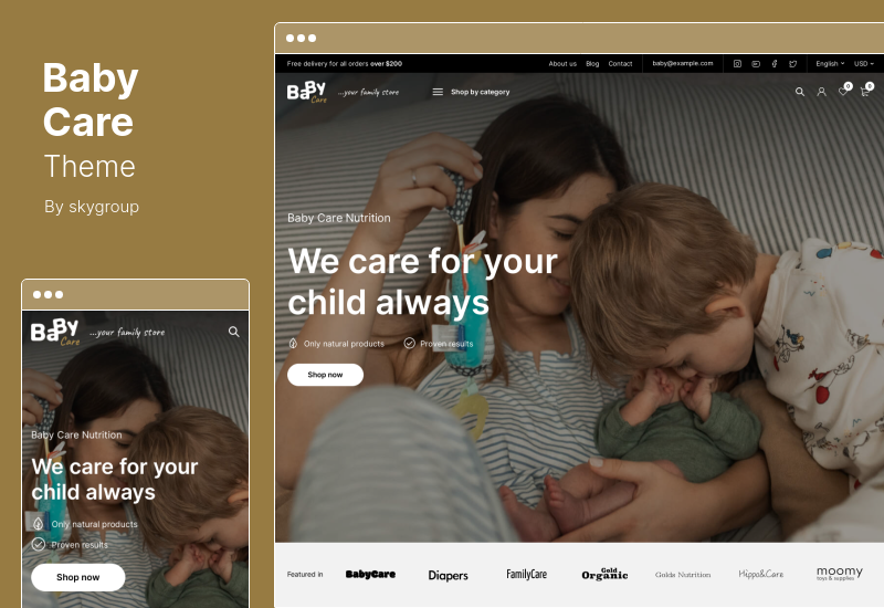 Tema BabyCare - Tema WooCommerce Magazin pentru copii