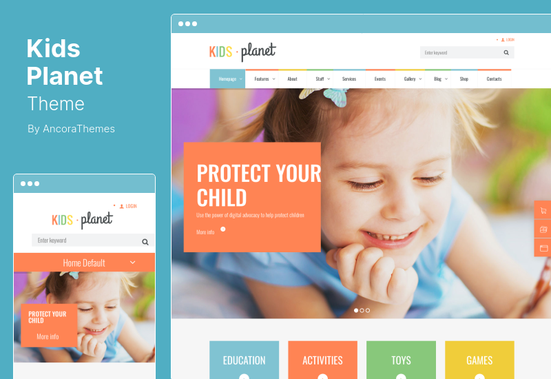 Kids Planet Theme — uniwersalny motyw WordPress dla dzieci w przedszkolu