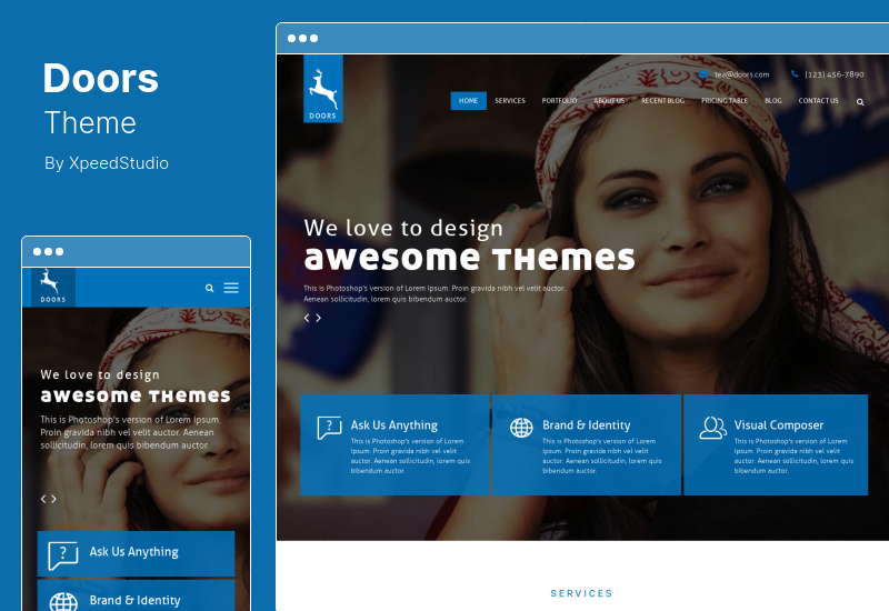 Doors Theme - Tema WordPress Satu Halaman Responsif Paralaks