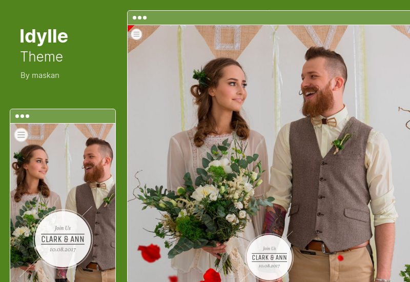 Idylle Theme - Креативная свадебная тема WordPress
